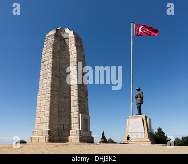 Die WW1 Atatürk Denkmal und New Zealand National Memorial in Conkbayiri, Gallipoli, Türkei Stockfoto