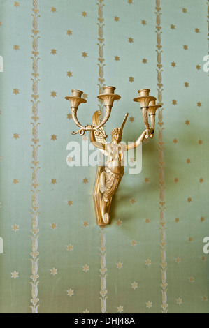 Kandelaber in Schlafzimmer, Residenz, München, Upper Bavaria, Bavaria, Germany Stockfoto