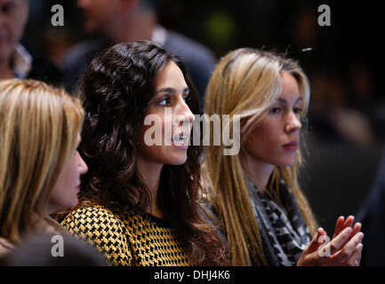 London, Rafael Nadals Freundin Maria Francisca Perello unterstützt ihren Freund in London während die Barclays ATP World Tour Finals von der O2 Arena. 11. November 2013. Bildnachweis: Aktion Plus Sport/Alamy Live-Nachrichten Stockfoto