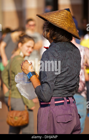 Straße Entertainer am Circular Quay Ferry Wharf, Sydney, Australien. Stockfoto