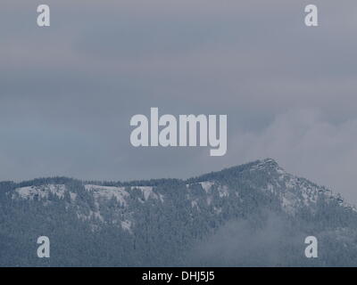 Osser Berg mit Schnee, Bayerischer Wald, Deutschland Stockfoto