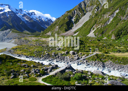 Mount Cook Nationalpark in Neuseeland Stockfoto