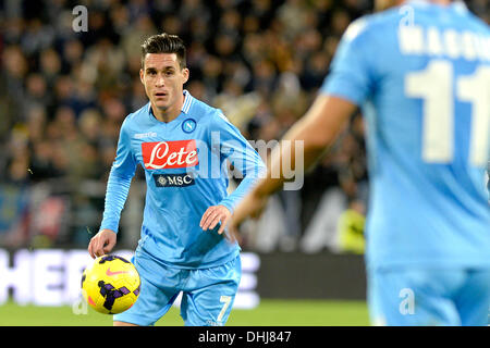 Turin, Italien. 10. November 2013. JosÃƒÂ¨ Callejon während der Serie A Spiel zwischen Juventus und Napoli bei Juventus Stadium am 10. November 2013 in Turin, Italy.Photo: Filippo Alfero/NurPhoto © Filippo Alfero/NurPhoto/ZUMAPRESS.com/Alamy Live News Stockfoto