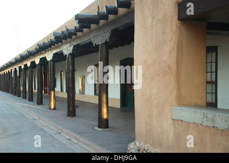 Palace of the Governors. Santa Fe, New Mexico, Vereinigte Staaten Stockfoto