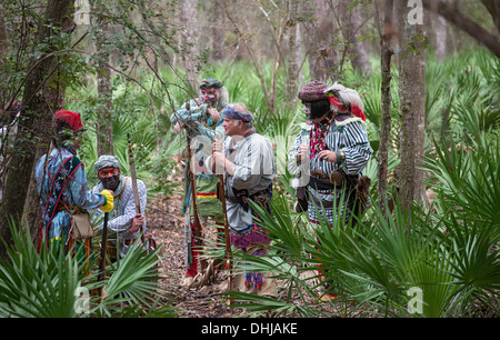 Native American Festival im Oleno State Park in Nordflorida. Stockfoto