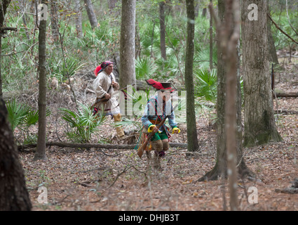 Native American Festival im Oleno State Park in Nordflorida. Stockfoto