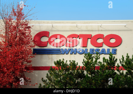 COSTCO Einzelhandel Schaufenster Zeichen. Stockfoto