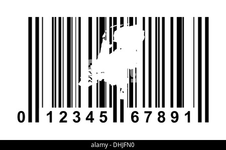 Niederlanden einkaufen Barcode isoliert auf weißem Hintergrund. Stockfoto