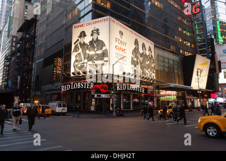 Red Lobster Restaurant, Times Square, New York City, Vereinigte Staaten von Amerika. Stockfoto