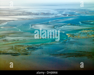 Hamburger Nationalpark Wattenmeer bei Ebbe, Cuxhaven, Niedersachsen, Deutschland Stockfoto