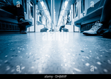 Innere der u-Bahn Stockfoto