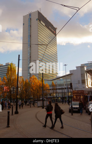 City Tower in Manchester Piccadilly. Früher bekannt als das Sunley-Gebäude. Stockfoto