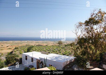 Ferienhaus auf Insel Santorini (Griechenland) Stockfoto