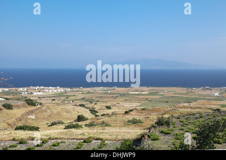 Ferienhaus auf Insel Santorini (Griechenland) Stockfoto