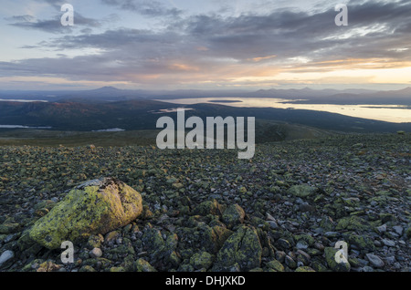 Blick vom Elgahogna auf See Femunden, Norwegen Stockfoto