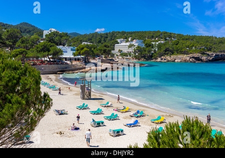 Europa, Spanien, Balearen Inseln, Ibiza, Ibiza, der Strand der Cala Xarraca Stockfoto