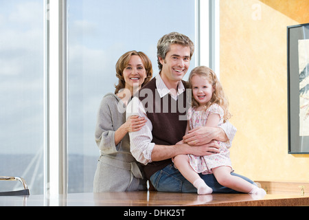 Porträt von Vater und Tochter Stockfoto