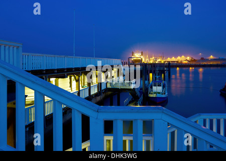 Hafen-Anlegestelle in Alte Liebe, Cuxhaven, Niedersachsen, Deutschland Stockfoto