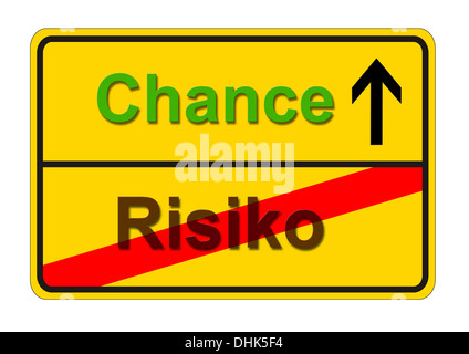 vom Risiko, chance Stockfoto