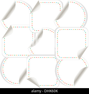 Illustration der Satz Aufkleber und Etiketten Stockfoto