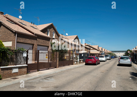 Neues bauen Häuser in der Stadt Villanueva De La Torre in Guadalajara Gemeinde, Spanien Stockfoto