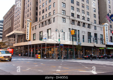 The New Yorker Hotel, Eighth Avenue, Manhattan, New York City, Vereinigte Staaten von Amerika. Stockfoto