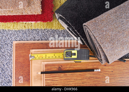 Teppich-Wahl für Interieur Stockfoto