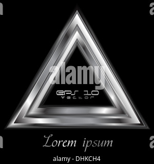 Abstrakt Silber Dreiecksform. Vektor-Logo Eps 10 Stockfoto