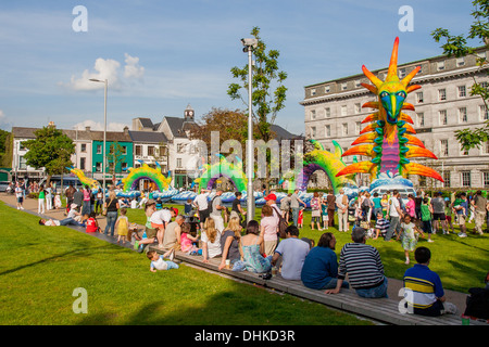 Eyre Square Stadt Galway Irland Stockfoto