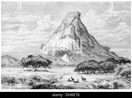 1888 Jebel Ain Jabal Hafeet Berg Stockfoto