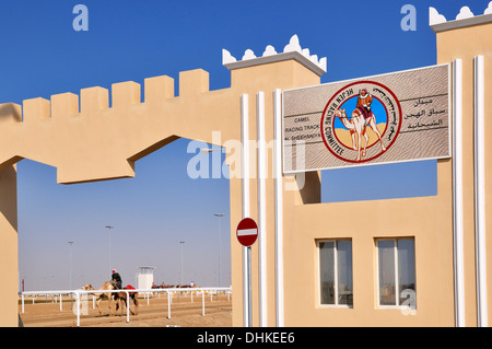 Al Sheehaniya, Kamel-Rennstrecke, Salwa Straße, Doha, Katar, Arabische Halbinsel Stockfoto