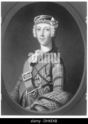 Prinz Charles Edward Louis John Casimir Sylvester Severino Maria Stuart (31. Dezember 1720 – 31. Januar 1788) Stockfoto