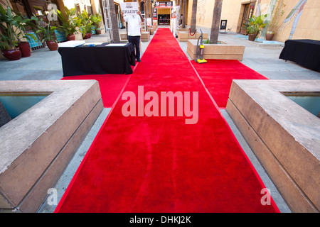 Roter Teppich, ägyptischen Theater, Hollywood Boulevard, Los Angeles, California, Vereinigte Staaten von Amerika Stockfoto