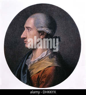 Johann Wolfgang von Goethe (1749-1832), deutscher Dichter, Dramatiker, Schriftsteller und Wissenschaftler, Portrait, 1773 Stockfoto