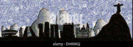 Skyline von Rio De Janeiro Stockfoto