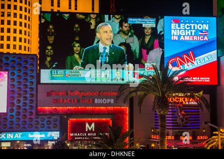 Wahlabend in Las Vegas strip Stockfoto