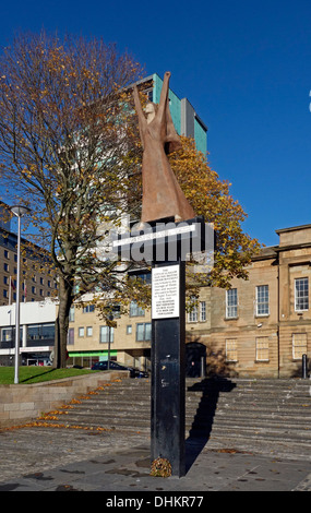 Denkmal am Zoll Quay in Glasgow zum Gedenken an die Kämpfer, die sich in Spanien, in den spanischen Bürgerkrieg 1936-1939 zu kämpfen Stockfoto
