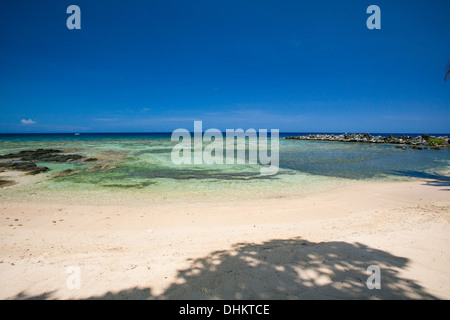 Tropischen Sandstrand auf der Insel Roatan Stockfoto