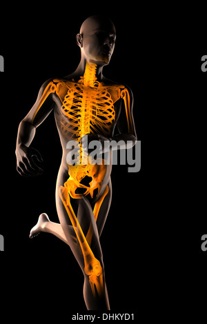 läuft Man Radiographie Stockfoto