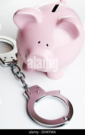 Piggy Bankraub Stockfoto