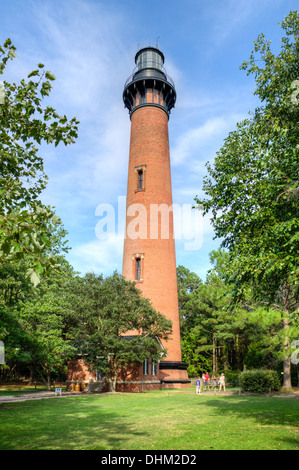 Currituck Beach Lighthouse in Corolla in den Outer Banks Stockfoto