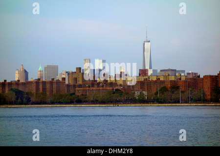 mit Blick auf Manhattan aus Williamsburg Stockfoto