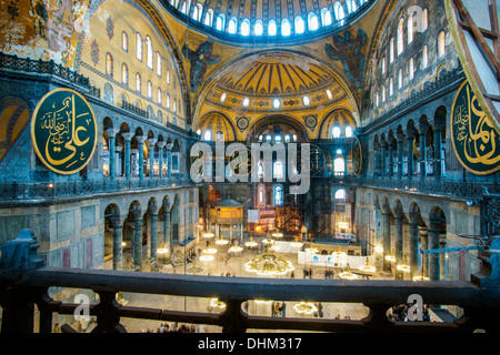 Innenansicht der Hagia Sophia, Istanbul, Türkei Stockfoto