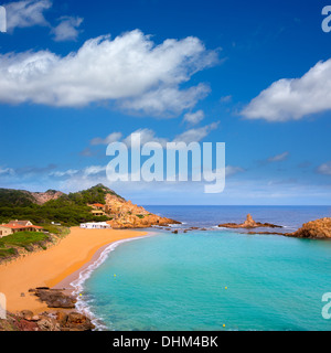 Cala Pregonda in Menorca im Balearischen Inseln es Mercadal Stockfoto