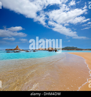 Cala Pregonda in Menorca im Balearischen Inseln es Mercadal Stockfoto