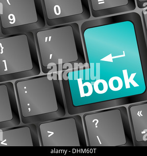 Buch-Taste auf der Tastatur - Business-Konzept Stockfoto