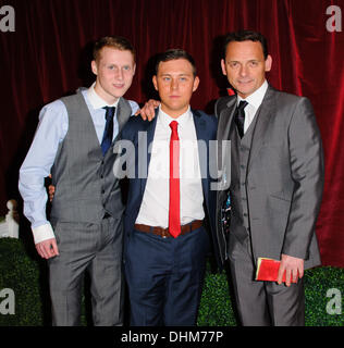 Jamie Borthwick, Joshua Pascoe und Perry Fenwick The British Soap Awards 2012 statt London ITV - Ankünfte London, England - 28.04.12 Stockfoto