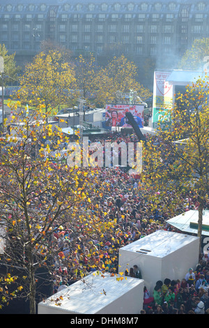 Karneval, im lokalen Dialekt Kölsch "Fastelovend" genannt wird, ist sehr wichtig in Köln. 11:11 am 11. November Stockfoto