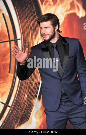 Berlin, Deutschland. 12. November 2013. Liam Hemsworth in der Deutschland-Premiere des Films The Hunger Games - Catching Fire/Picture Alliance © Dpa picture-Alliance/Alamy Live News Stockfoto