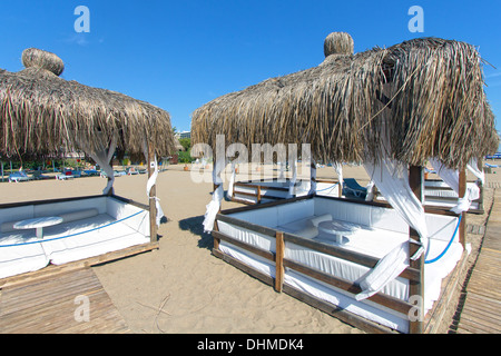 Schlösser der Sonne am Strand Lara Stockfoto